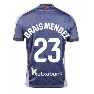 Fotbalové Dres Real Sociedad Brais Mendez #23 Venkovní Oblečení 2025-26 Krátký Rukáv